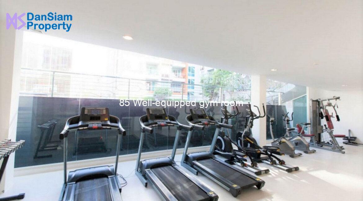 85 Well-equipped gym room