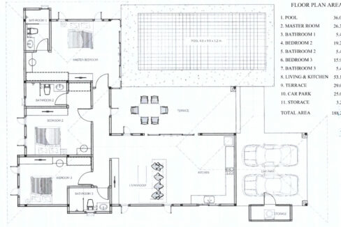 92 AHH House Type-A Floorplan (L-Shape)