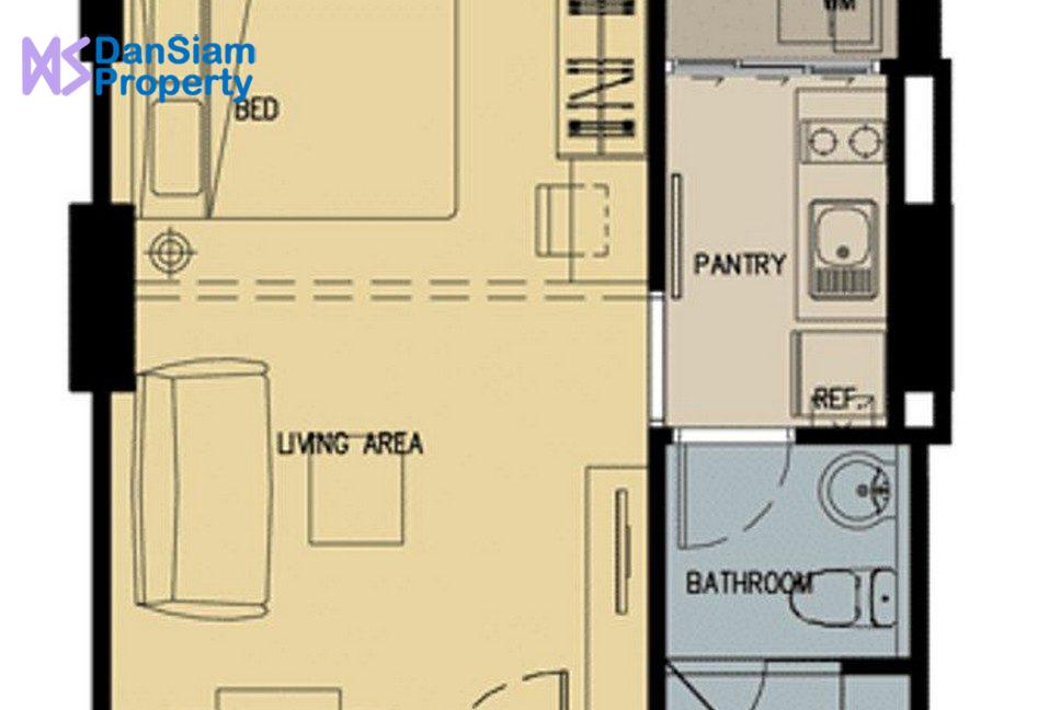91 BKF Floorplan (1-Bedroom)
