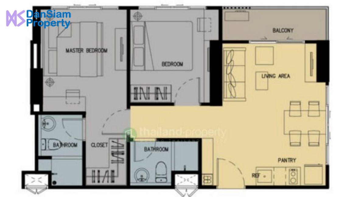92 BKF Floorplan (2-Bedroom)