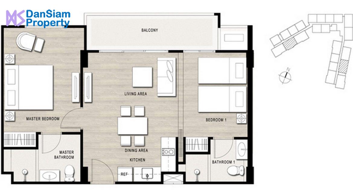 92 Summer Floorplan (2-Bedroom)