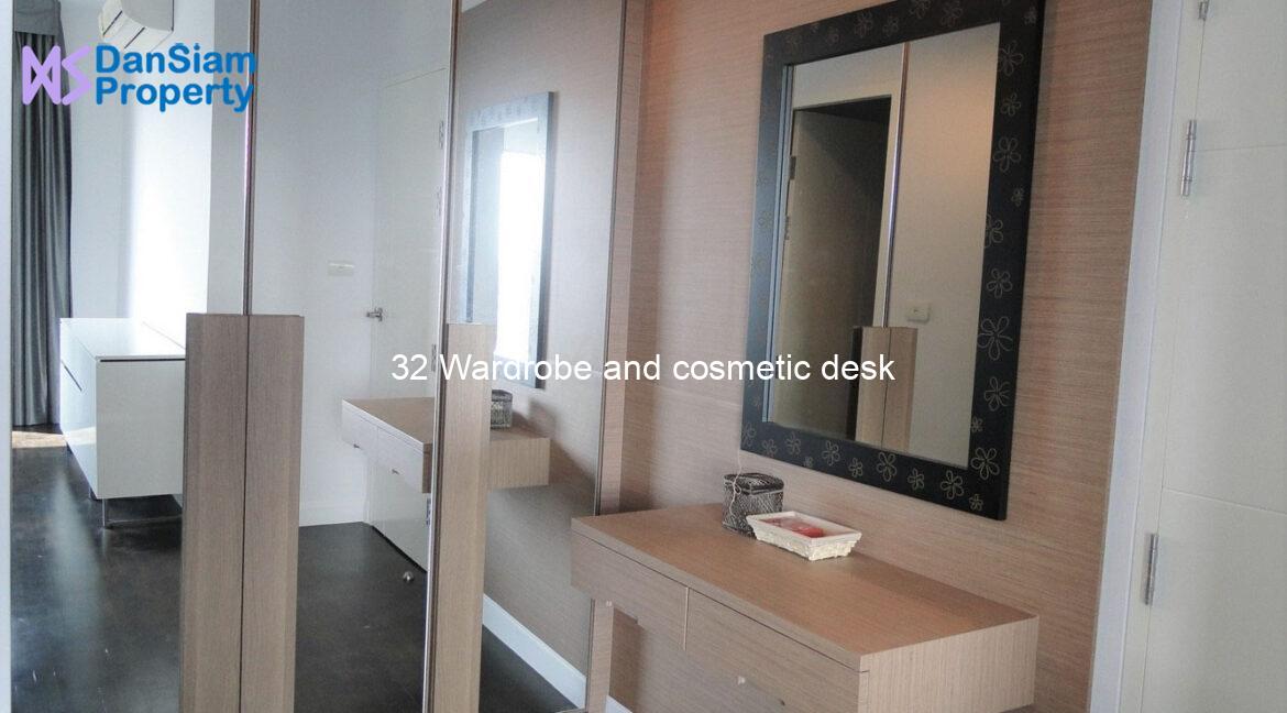 32 Wardrobe and cosmetic desk