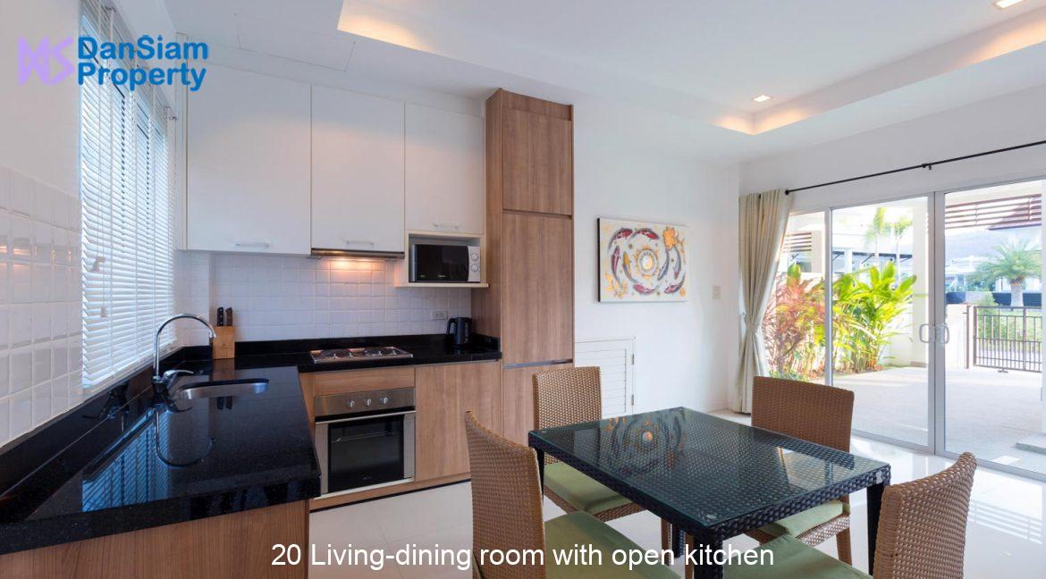 20 Living-dining room with open kitchen
