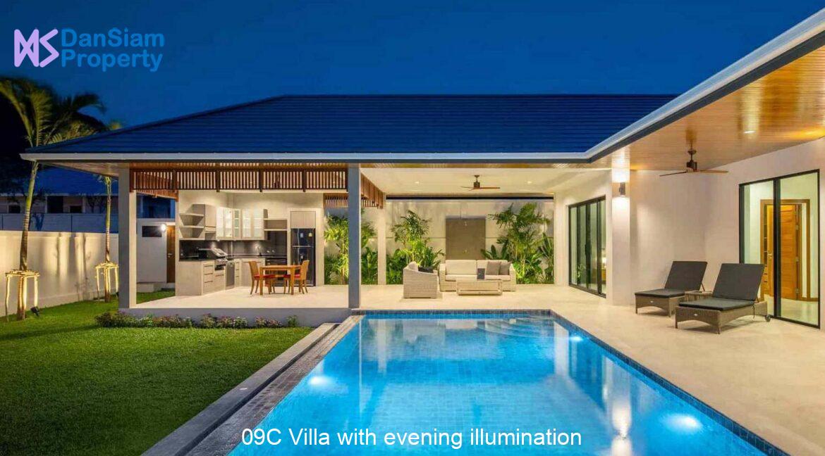 09C Villa with evening illumination