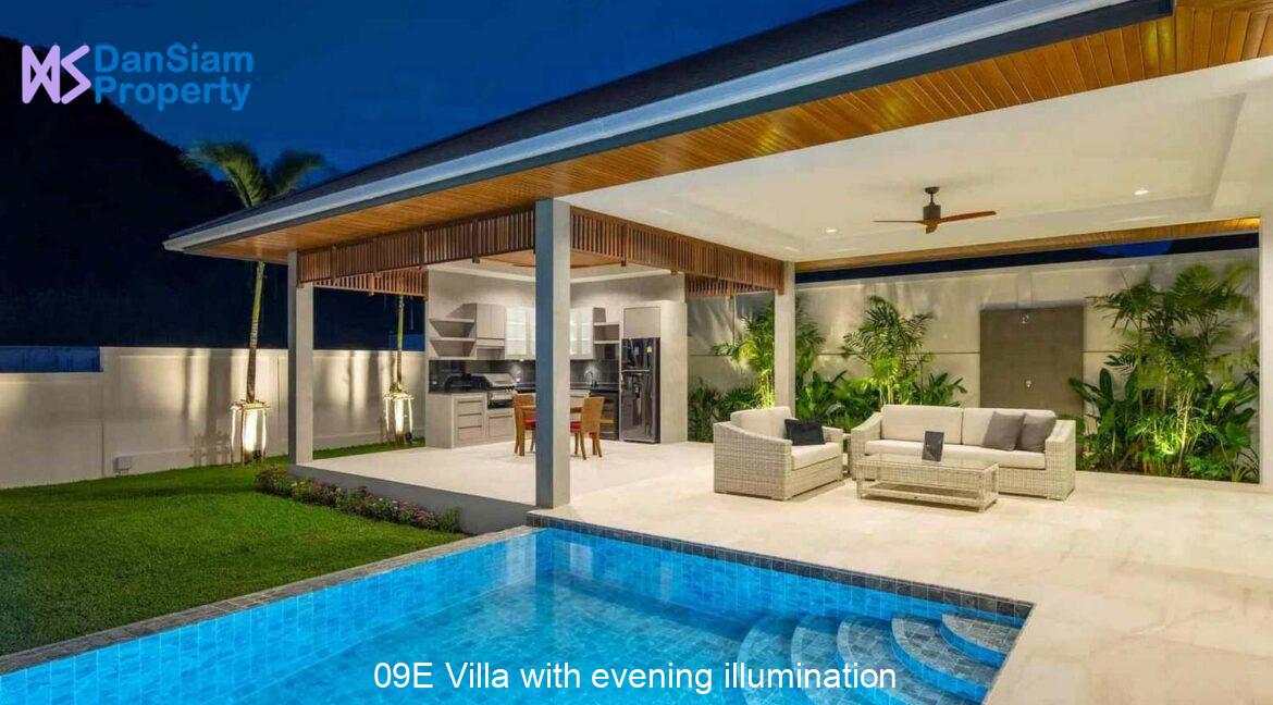 09E Villa with evening illumination