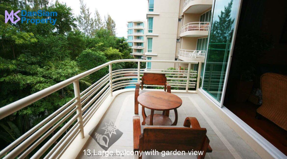 13 Large balcony with garden view