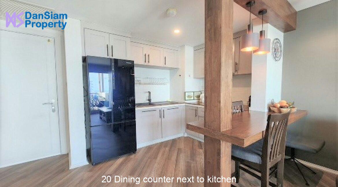 20 Dining counter next to kitchen