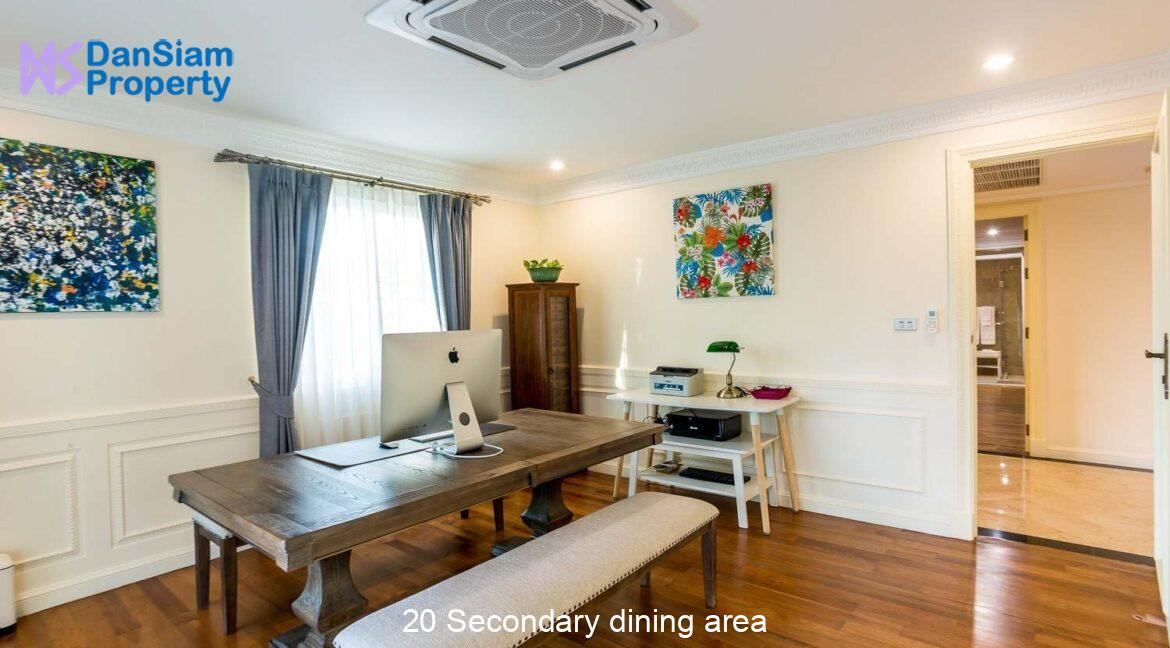 20 Secondary dining area