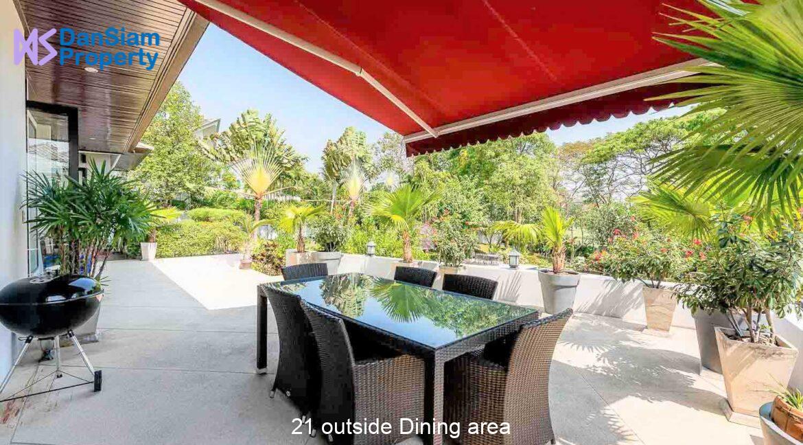 21 outside Dining area