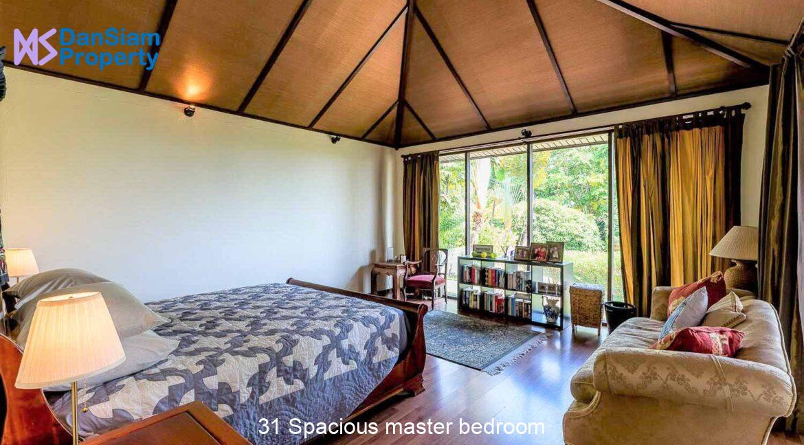 31 Spacious master bedroom