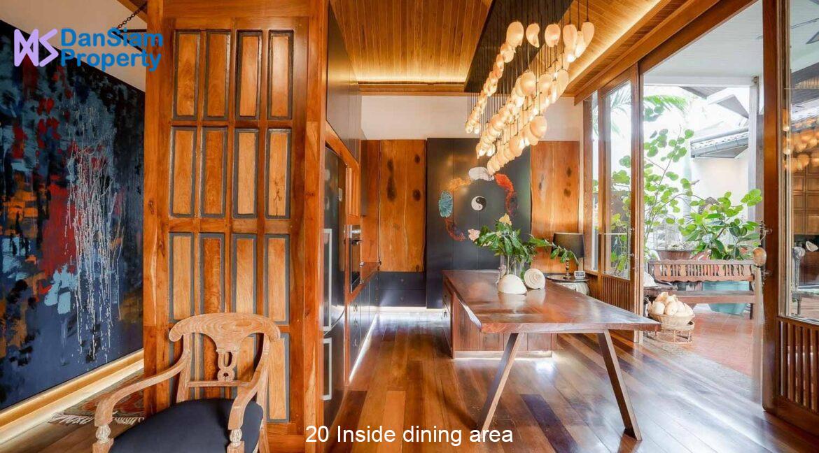 20 Inside dining area