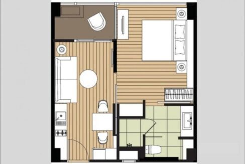 71 Condo Floorplan (1-Bedroom)