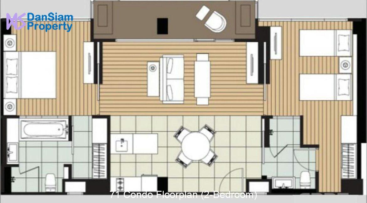 71 Condo Floorplan (2-Bedroom)