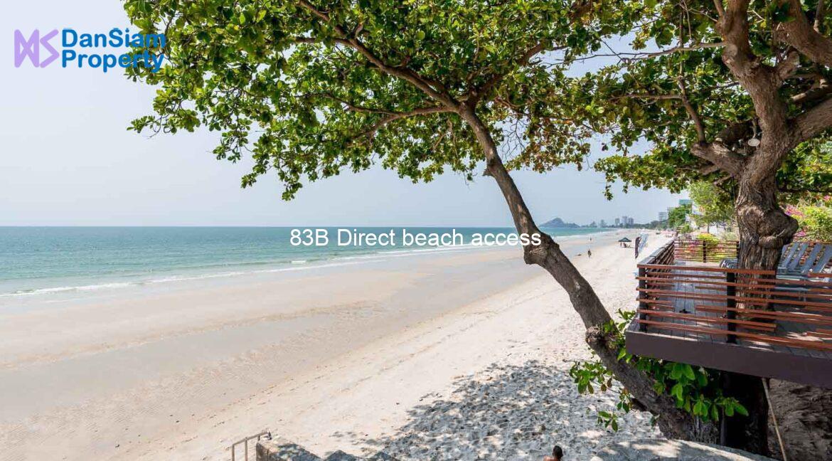 83B Direct beach access